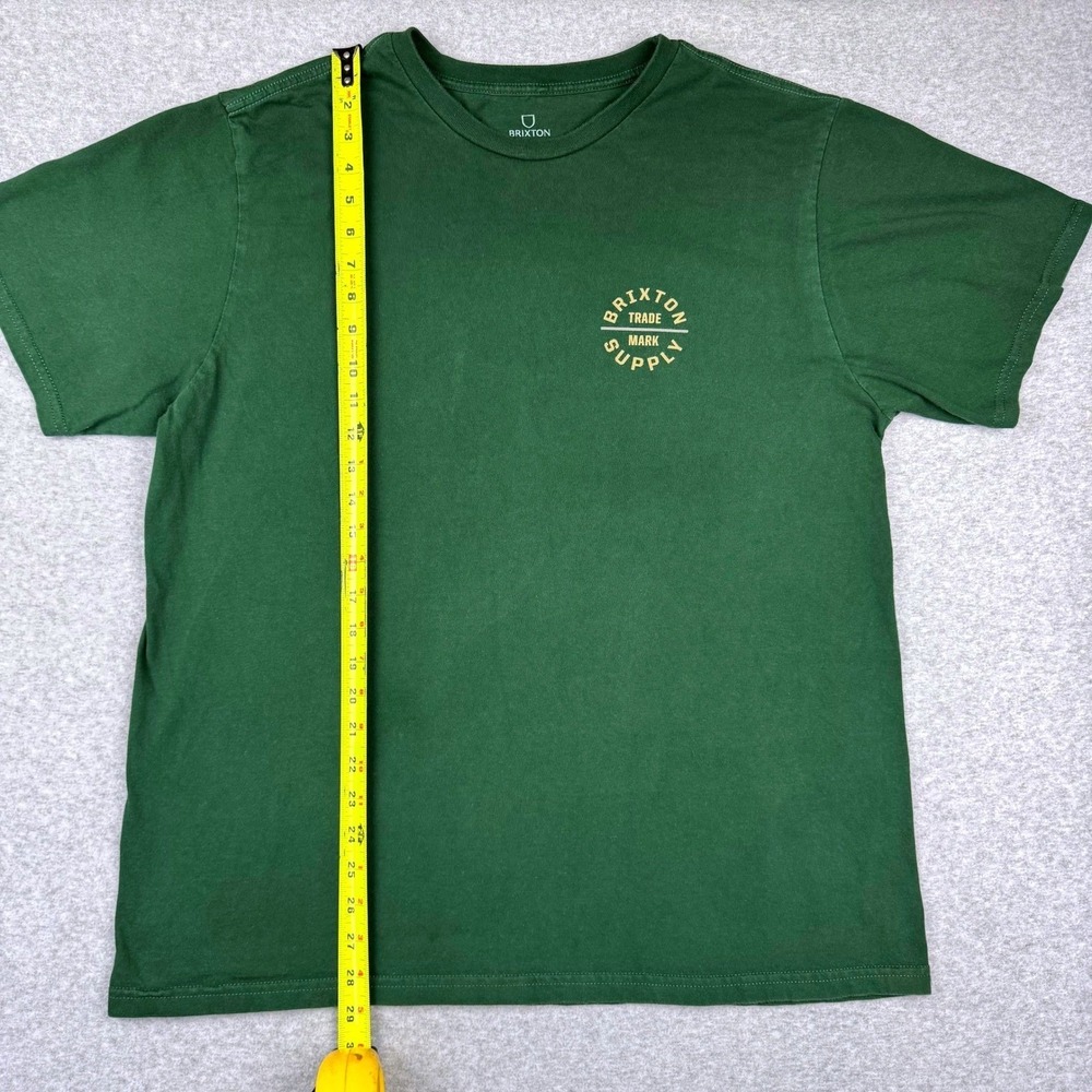 Brixton Supply Mens XL Green Graphic T-Shirt Skate Streetwear 100% Cotton - Picture 5 of 7
